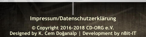 Impressum/Datenschutzerklrung     Copyright 2016-2018 CD-ORG e.V. Designed by K. Cem Doğanalp | Development by nBit-IT